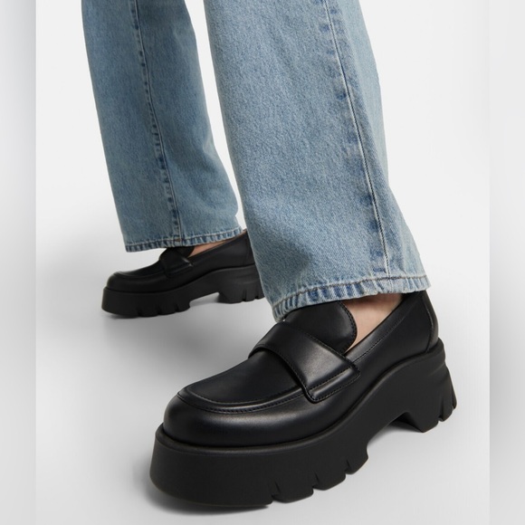 Farren leather platform penny loafers - Picture 1 of 13